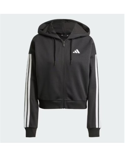 CHAQUETA CON CAPUCHA W 3S FT FZ BLACK