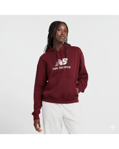 NB SPORT ESSENTIALS FRENCH TERRY LOGO HOODIE RED
