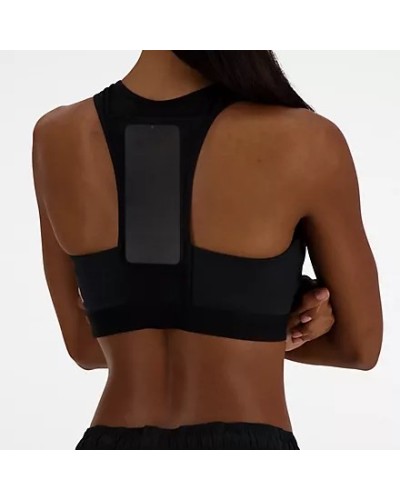 New Balance Sleek Medium Support Mujer | Sujetador Deportivo con Bolsillo